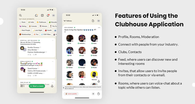 Clubhouse app features